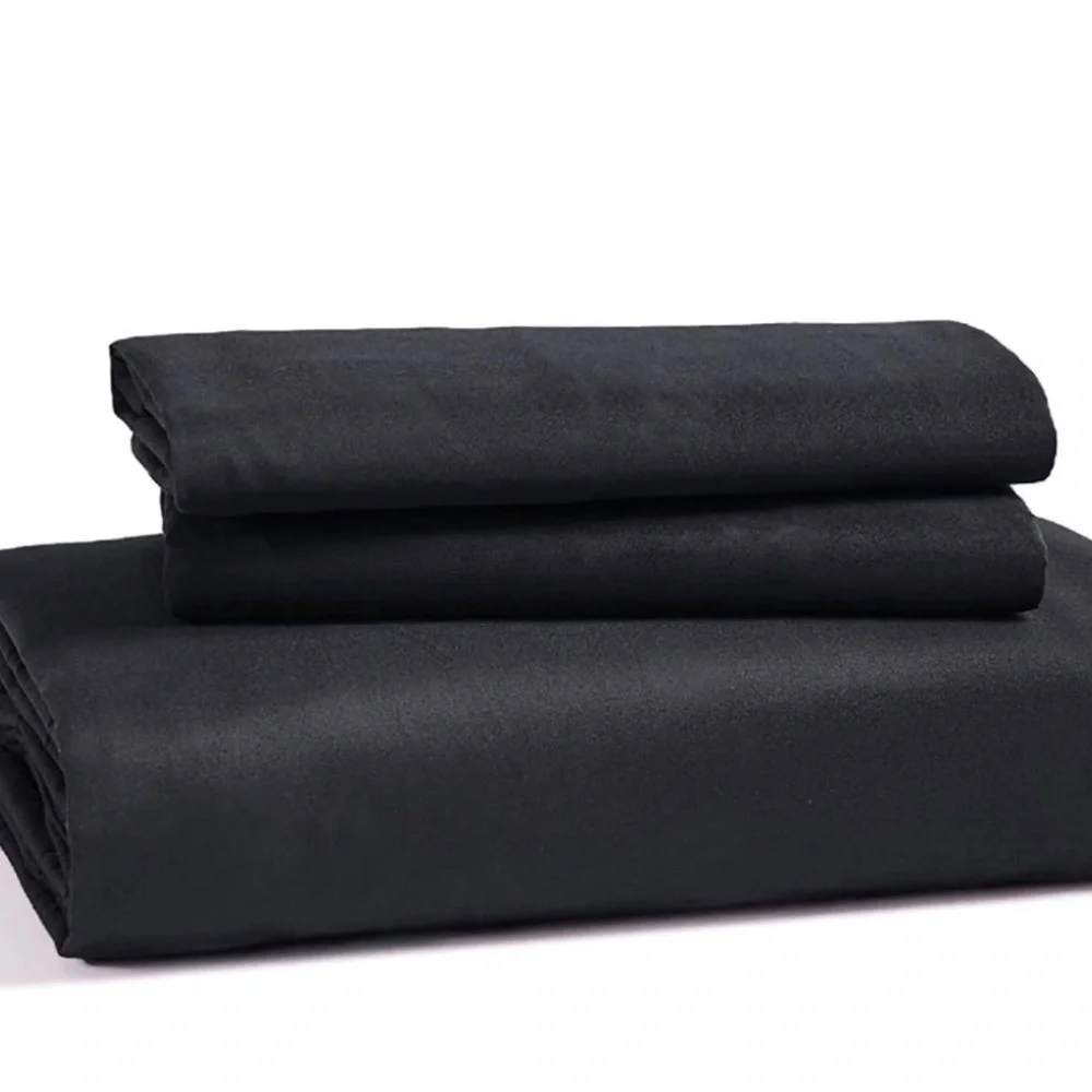 Black Duvet Cover Full Size - 3 Pieces Prewashed Extra Soft Cotton